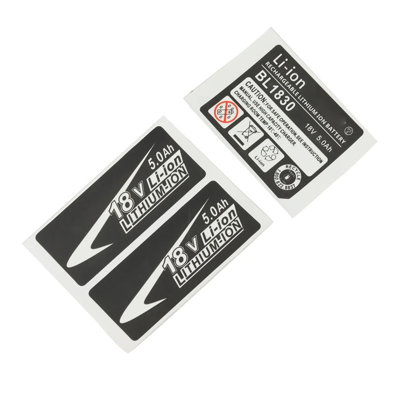 10 Sets Of BL1830 Label Lithium Ion Battery 18V Sticker Label Suitable For Makita 18V Battery Logo