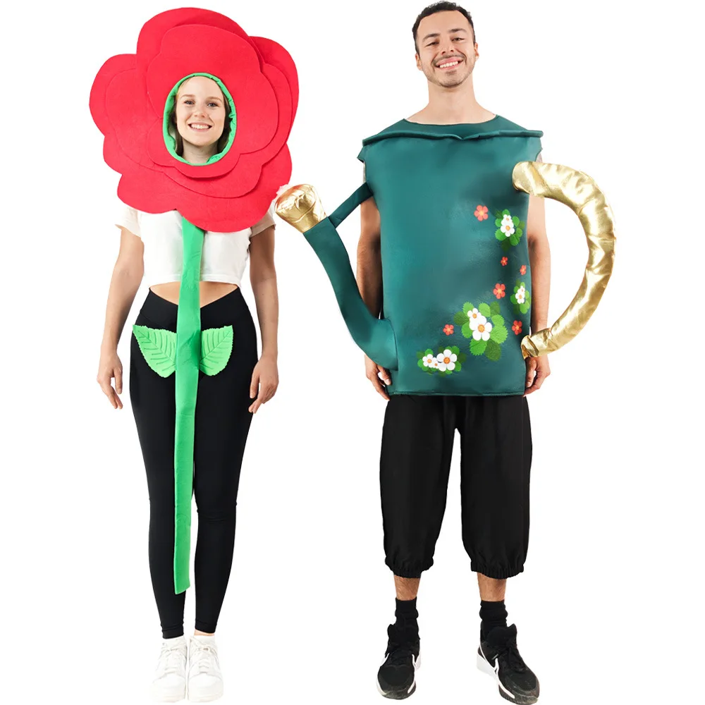 

Halloween Floral Water Bottle Two-Piece Set Stage Performance Party Bar Show Costume Women's Ethnic Wear Stage Costume