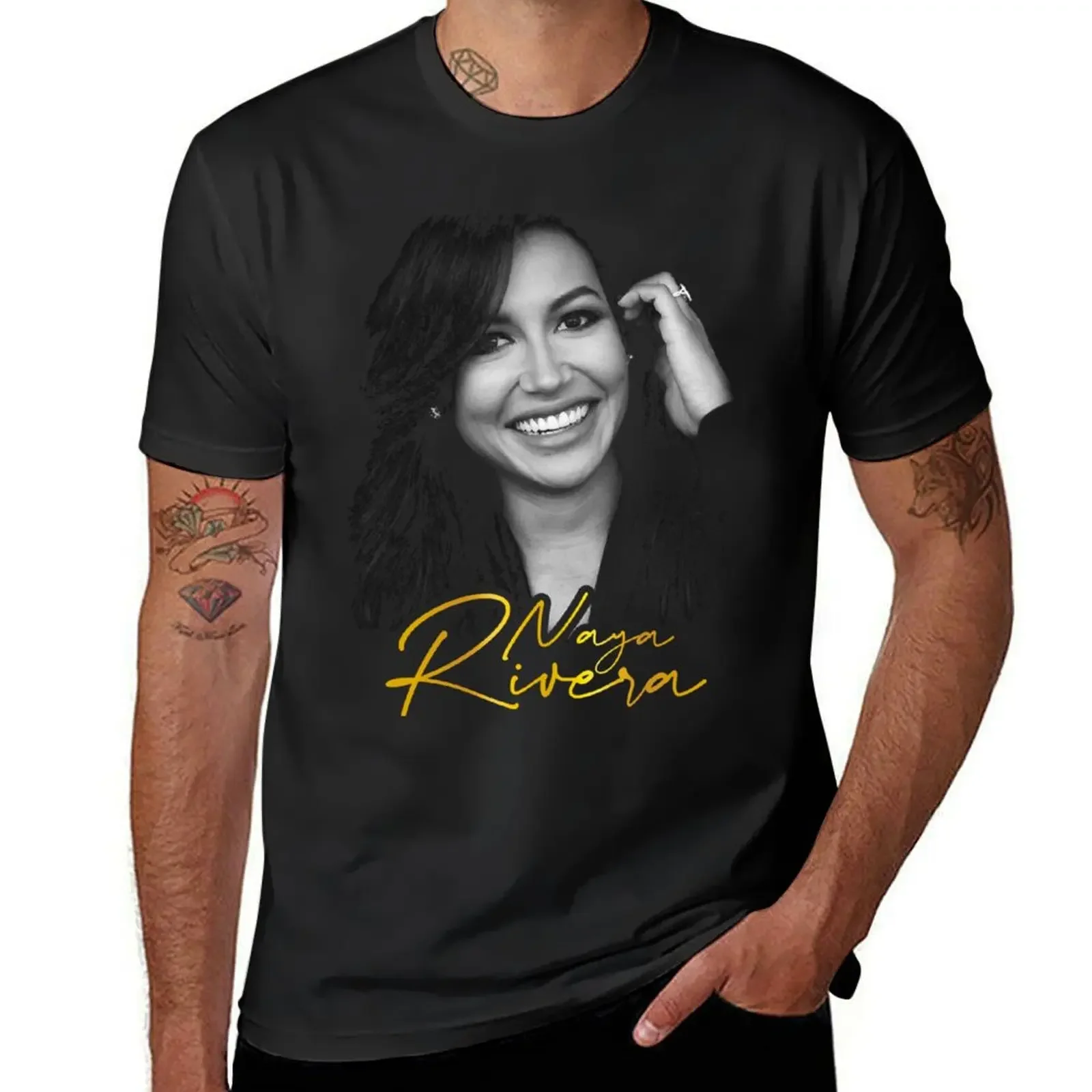 Naya Rivera Chromatic art T-Shirt cute clothes sports fans mens t shirt