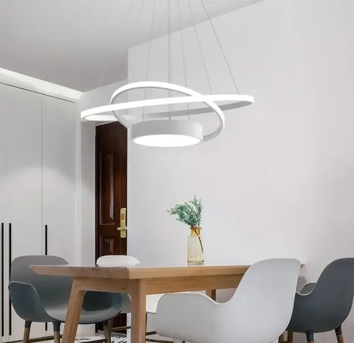 Modern LED pendant light for living room dining room kitchen room bar shop black golden color