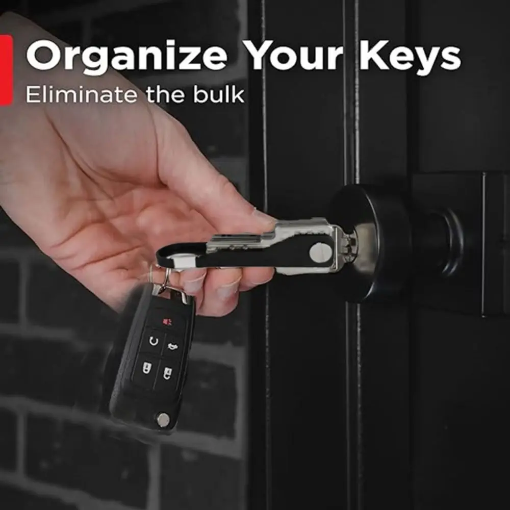 Decorative ABS Stainless Steel Key Organizer Black Blue Red Easy To Carry Smartkey Keyholder Mini Home Storage