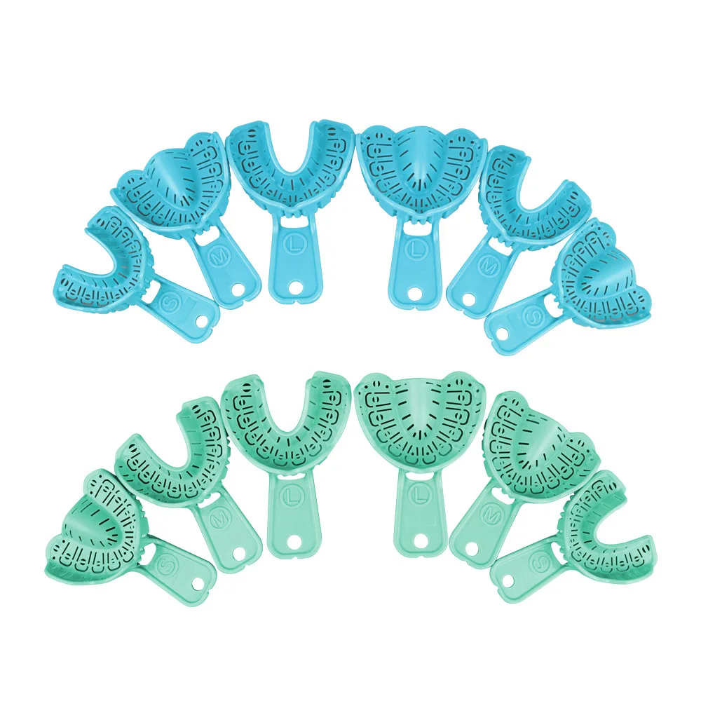 Denta Одноразовые пластиковые держатели Сине-зеленые пластиковые держатели для зубов для вращения зубов 6.