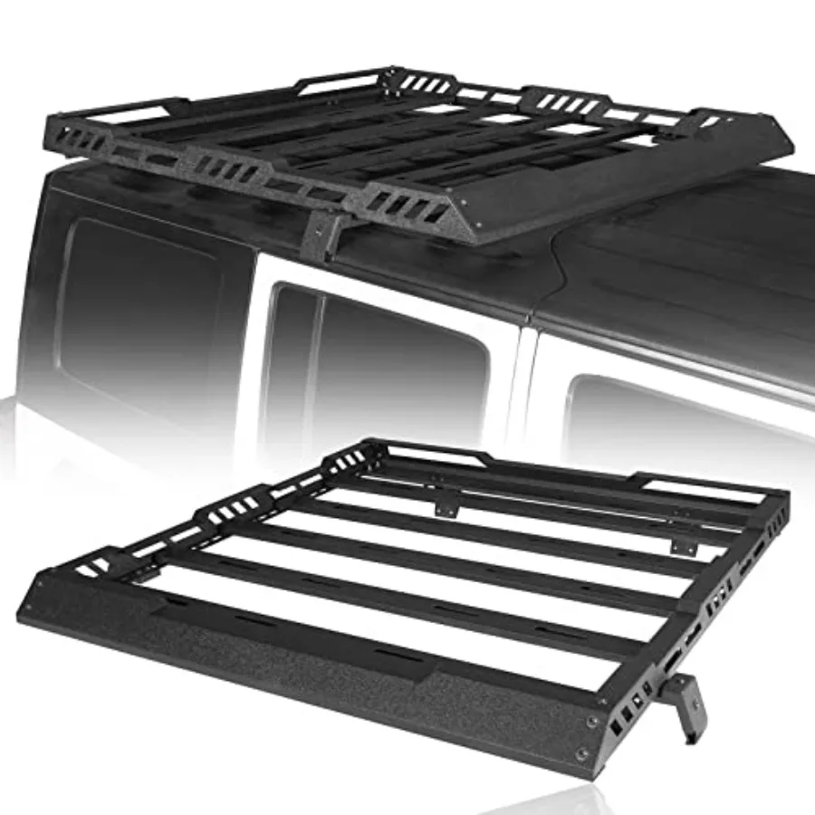 

Сверхмощный стальной багажник на крышу, грузовая корзина для Jeep JK 20072018 Wrangler JK Unlimited, 4-дверный жесткий багажник, прочный багажник для приключений на открытом воздухе