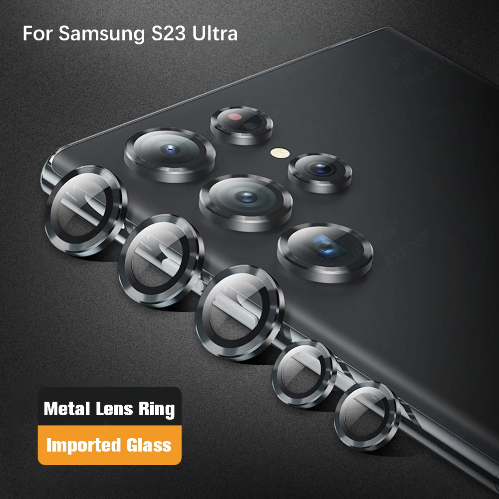 

Alloy Camshield Film For Samsung Galaxy S23 S24 Ultra Back 360 Protective Metal Camera Ring Glass Protector S23Ultra Lens Cover