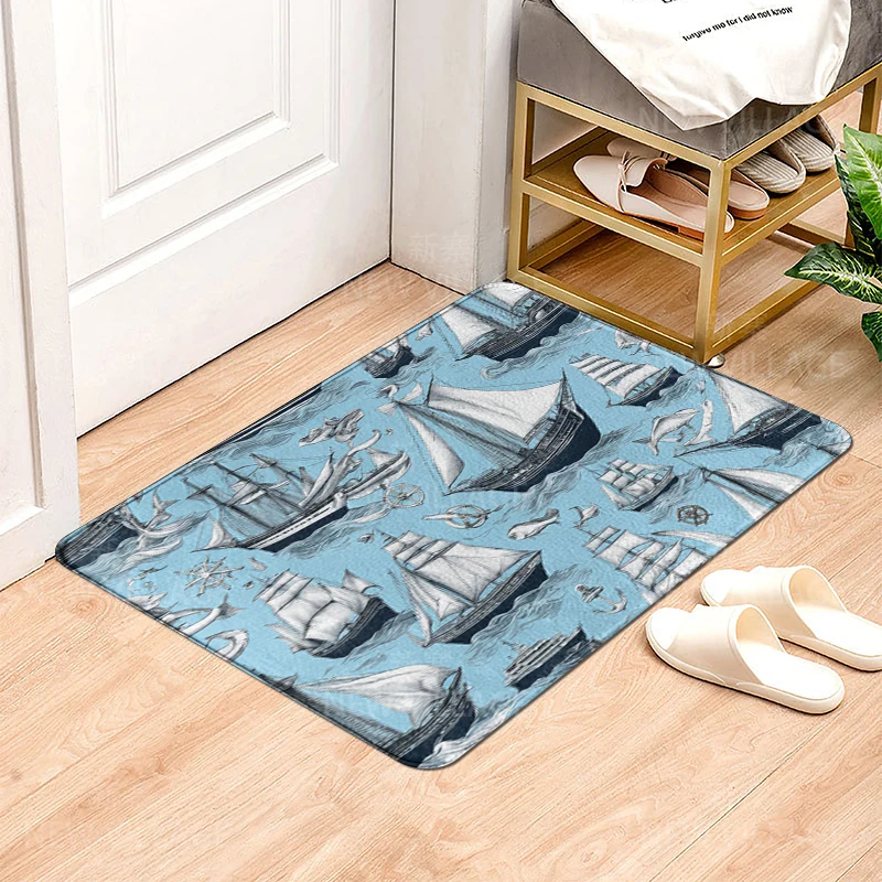 House entrance carpet Home door mat Modern Nordic style Room Bath Foot bathroom non-slip Kitchen water absorption rugs Abstract