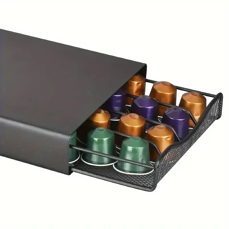 Coffee Capsule Drawer Type Coffee Pod Holder Capsule Storage Box for 40 Capacity Pods for Coffee Shop Office Home Kitchen Use