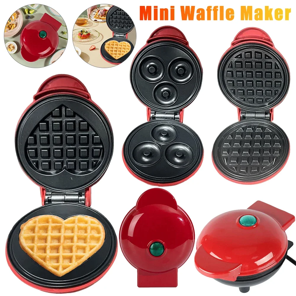 Mini Waffle Maker Nonstick  Electric Breakfast Maker Bubble Egg Cake Oven Pan Sandwich Biscuit Cake Baking Tray Waffle Maker