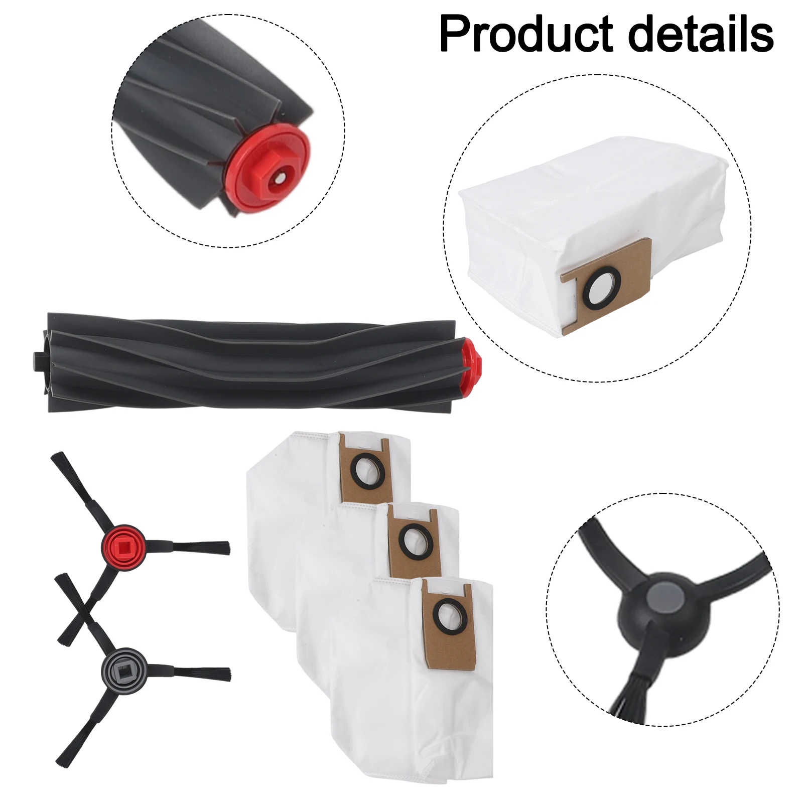 For Eufy 3-in-1 E20 Robot Vacuum Cleaner Replacement Parts Kit Roller-Brush Side Brushes Dust Bags Set Complete Cleaning Parts