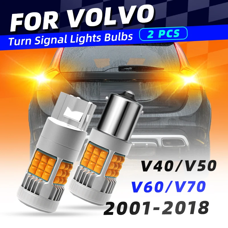 2 Piezas de Luces LED de Señalización para Auto, Delanteras/Traseras, Intermitentes, Indicadores de Dirección, Color Ámbar, para Volvo V40 V50 V60 V70 2 3 Cross Country