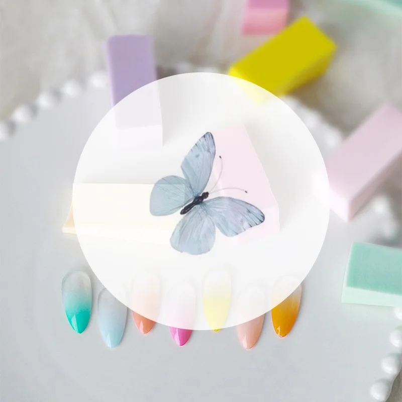 10개 네일 그라데이션 스펀지 삼각형 소프트 옴브레 도구 DIY 젤 폴리쉬 페인팅 폼 컬러 쉐도우 매니큐어 네일 액세서리