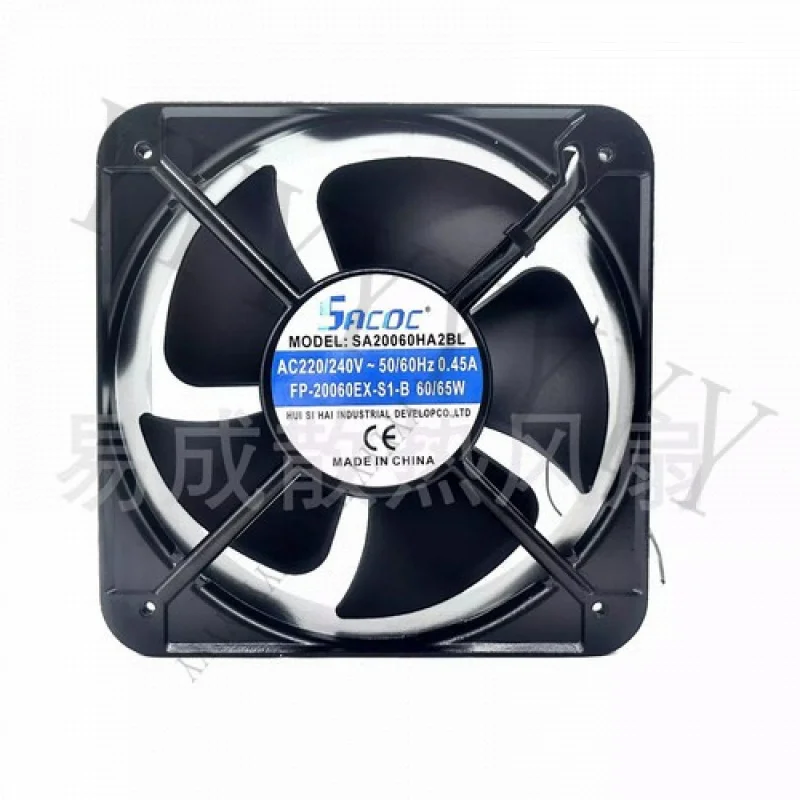 

Y+SACOC SA20060HA2BL AC220V-240V 0.45A 65W 20CM Axial Cooling Fan