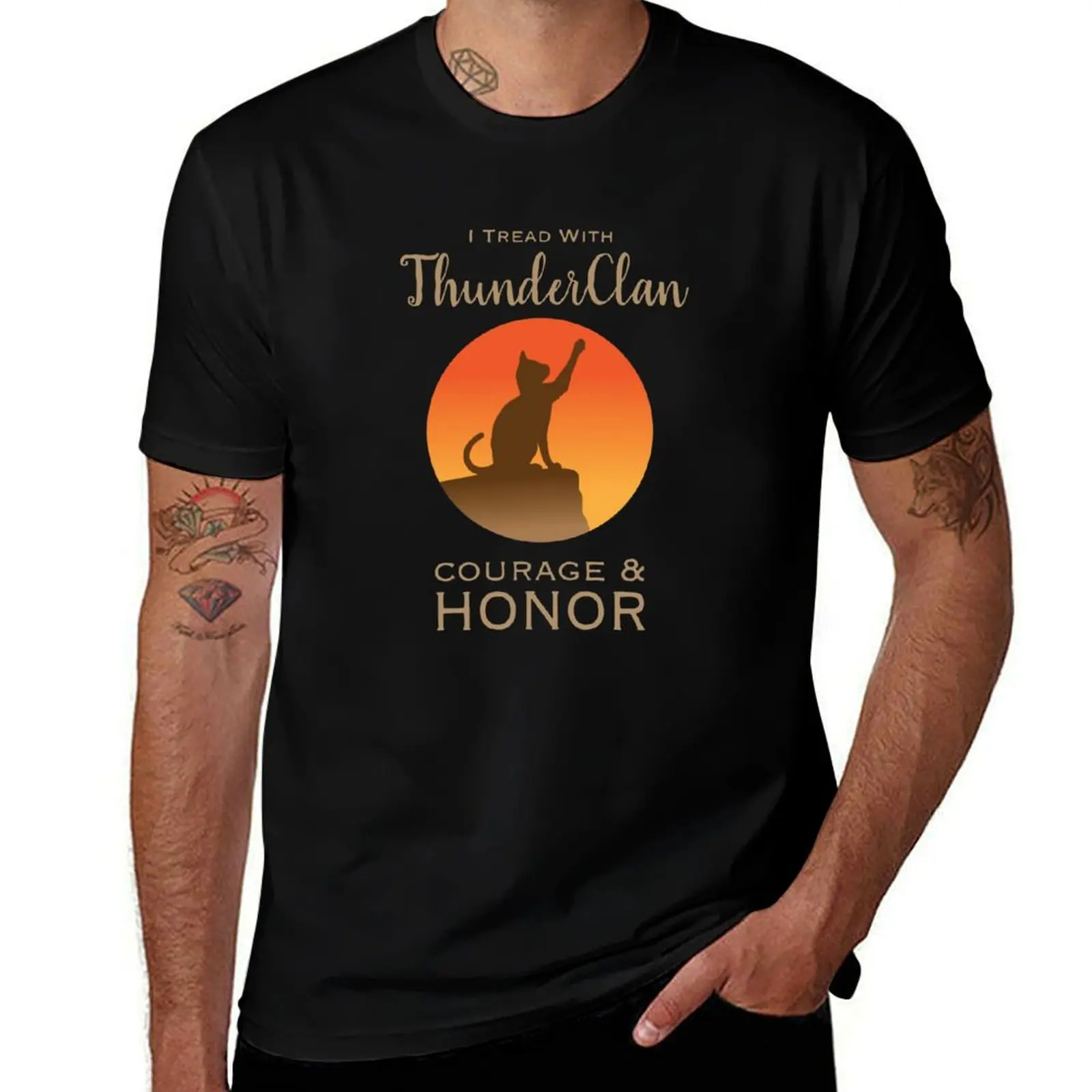 Thunder Clan Cats T-Shirt Quick Dry Training Short Sleeve Tee T-Shirt