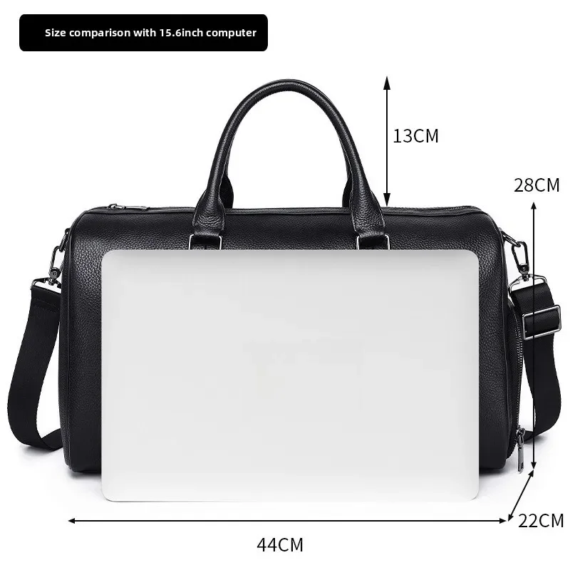 European Style Men Genuine Leather Shoulder Bag Large Soft Leather Crossbody Handbag For Travel Business