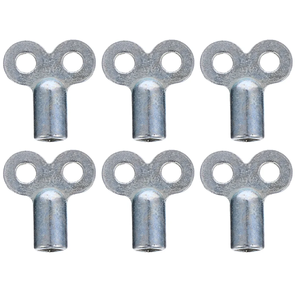 6 Pcs Exhaust Valve Key Metal Water Utility Heater Sink Radiator Keys for Old Air Plumbing Socket Zinc Alloy