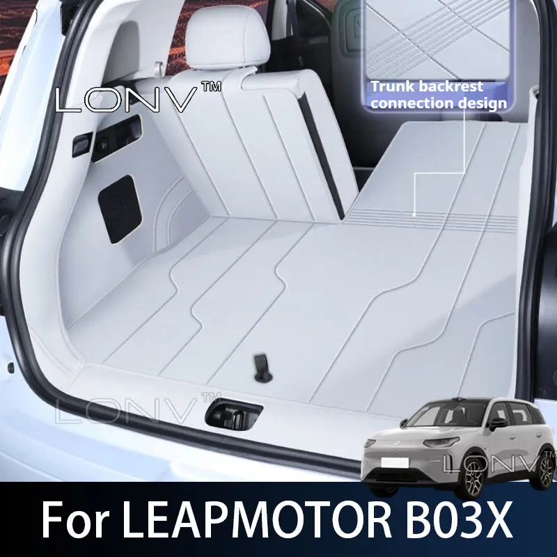 Für LEAPMOTOR B03X 2026 2027 Auto Vollständig Abdeckende Kofferraummatte Wasserdichte Verschleißfeste Kofferraummatte Innenraum-Modifikationszubehör