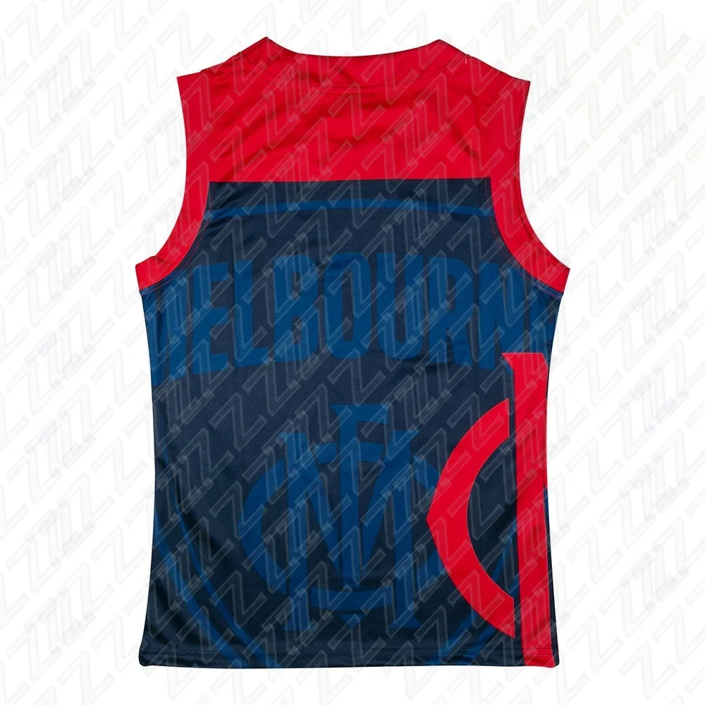 Melbourne Devils, Youth Training Vest, Sports and Fitness Vest, Sleeveless Australian Football Jersey, Replica Team Uniform