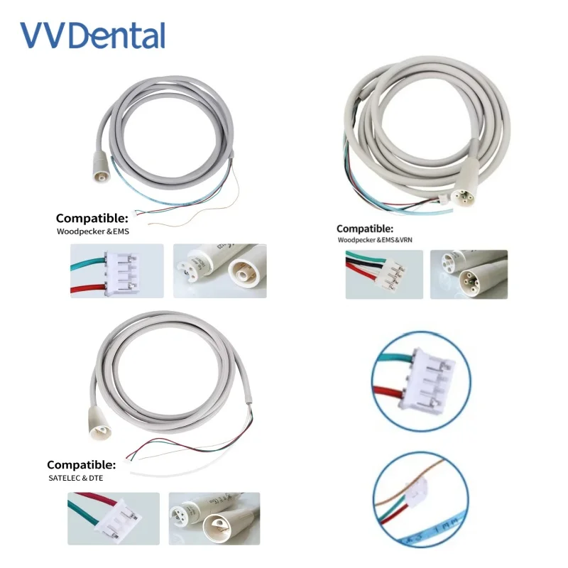 

VVDental Dental Tail Line Ультразвуковой скалер Кабельная трубка подходит для SATELEC/DTE Woodpecker/EMS Светодиодная ручка Стоматологические материалы оптом