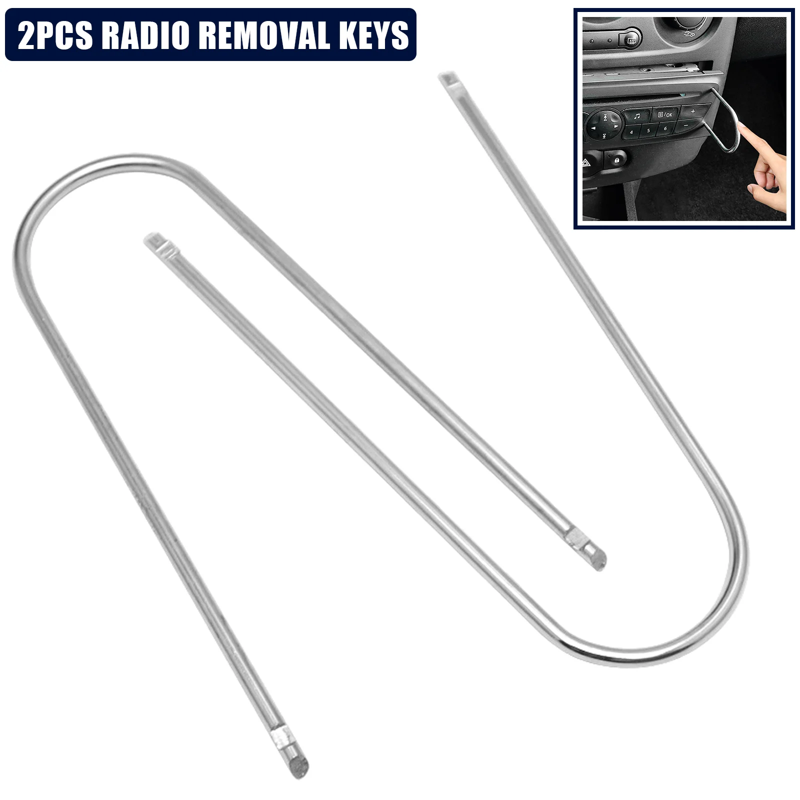 2Pcs Car Stereo Radio Removal Keys Vehicle CD Disassembly Changer Tools For Alfa Fiat Lancia Car Radio Removal Tools