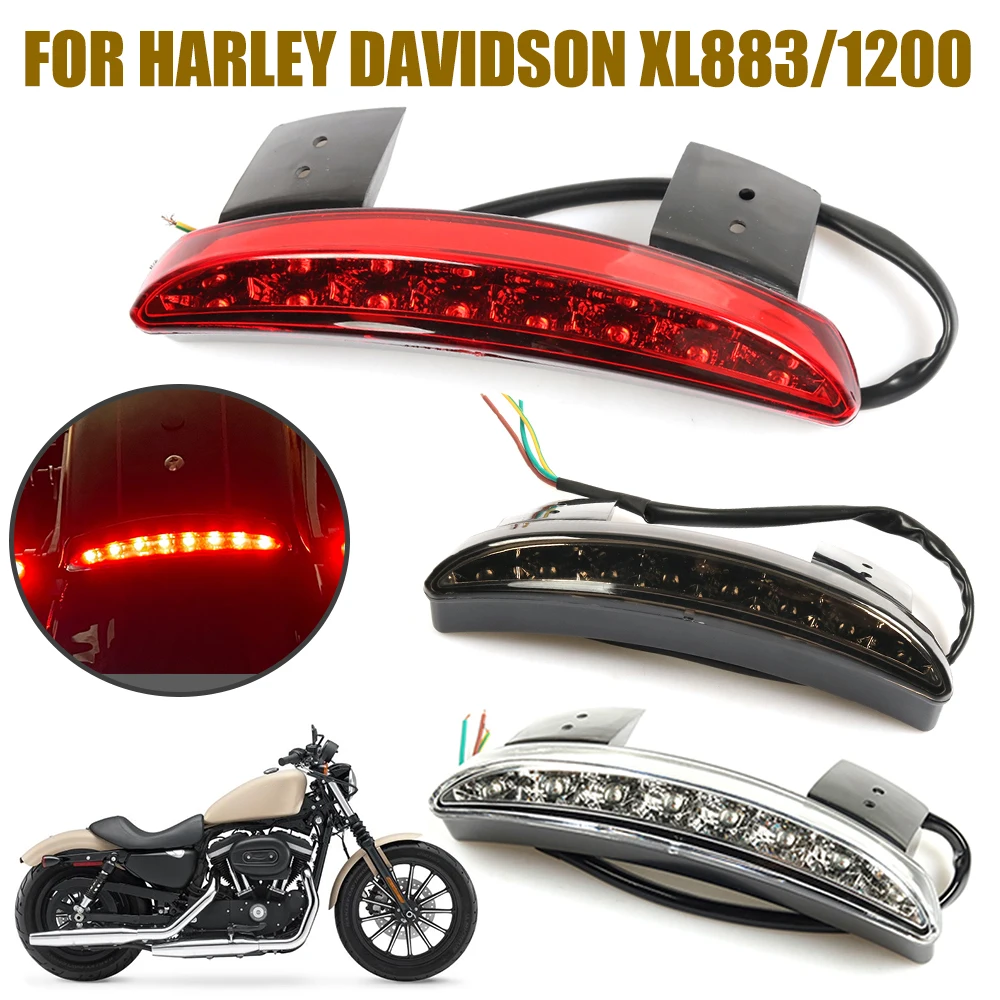 For Harley Davidson XL883 XL1200 XL 883 1200 Sportster Iron Motorcycle Accessories Rear Fender Brake LED Taillight Tail Light