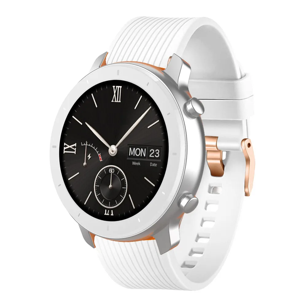 สายซิลิโคน20มม. สำหรับ Xiaomi huami amazfit Active GTS 4 GTS4ขนาดเล็ก GTR 42มม. /amazfit BIP 3 /u/pro/s Lite