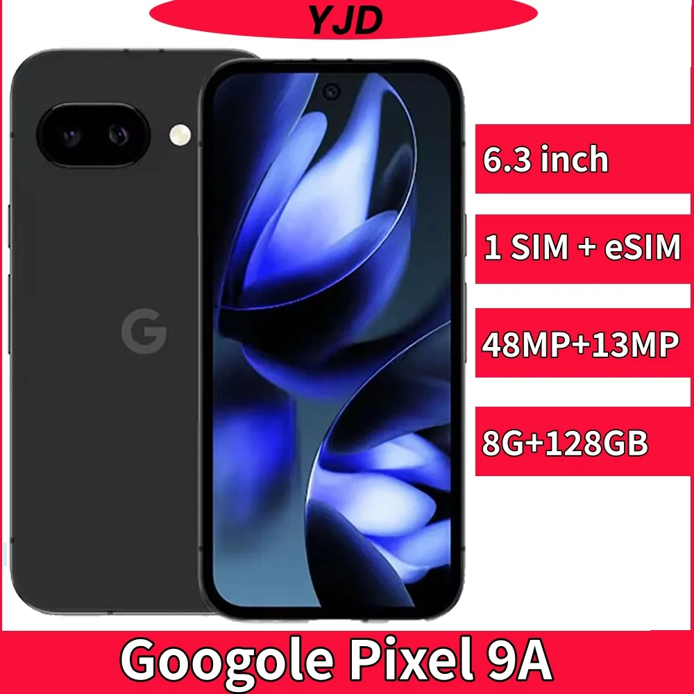 98% nuevo teléfono móvil Google Pixel 9a 5G 6,3 "Pixel9a OLED 120Hz Google Tensor G4 Titan M2 8G RAM 128GB/256GB teléfono inteligente Original