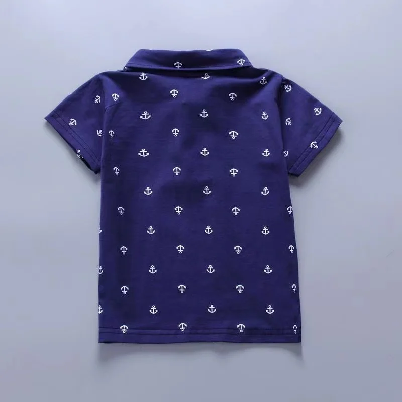 2024 Summer Baby Boys Shirts Short Sleeve Lapel Clothes for Girls Cotton Breathable Kids Tops Outwear 12M-5Y