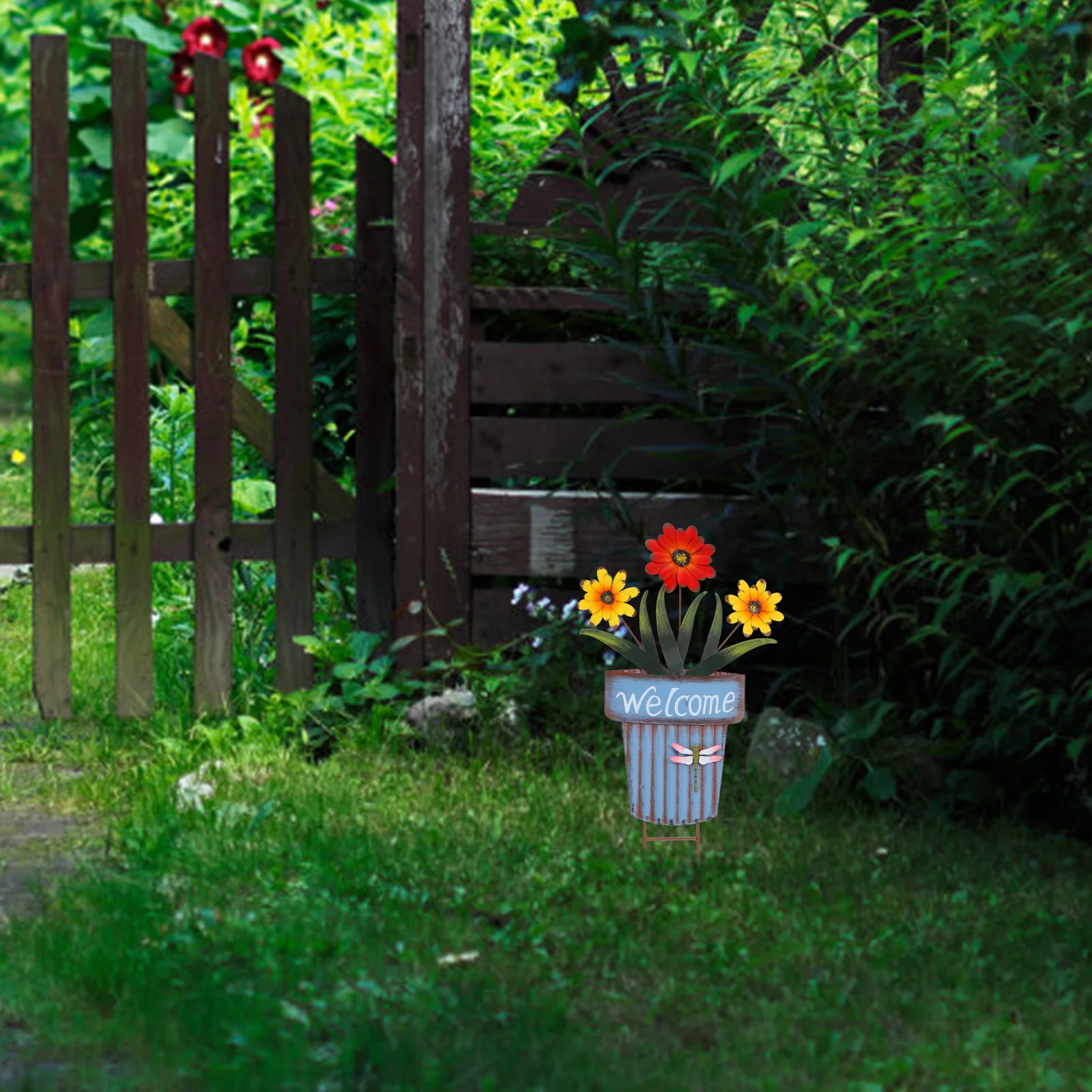 الحديد الفن اناء للزهور إدراج حديقة حصة الزخرفية المعادن الحرفية للخارجية ساحة الحديقة وعاء النبات الديكور الأرض إدراج