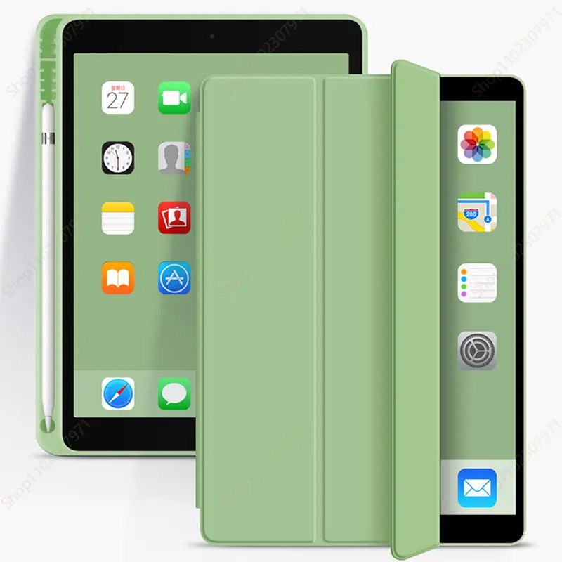 Funda Nieuwe Ipad 9th Generatie Met Potlood Houder Ipad 10.2 Inch Ipad 9 8 7 Trifold Stand Smart Case Voor ipad Air 5th Generatie