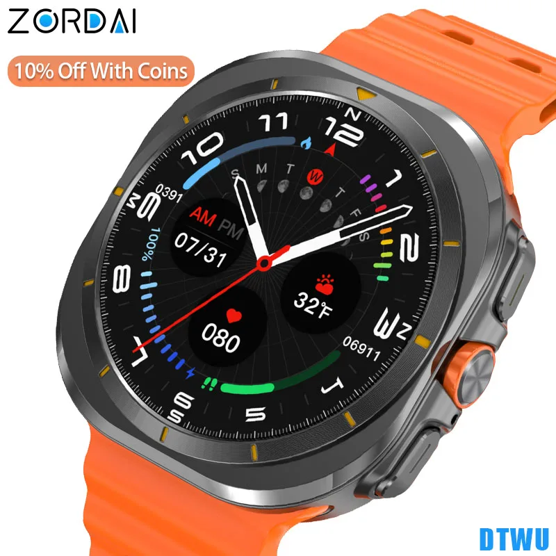 2024 DT Watch Ultra Smartwatch 47mm Smart Watches For iPhone Samsung Galaxy 4GB ROM Men Women Lady Video Player Sports Fitness