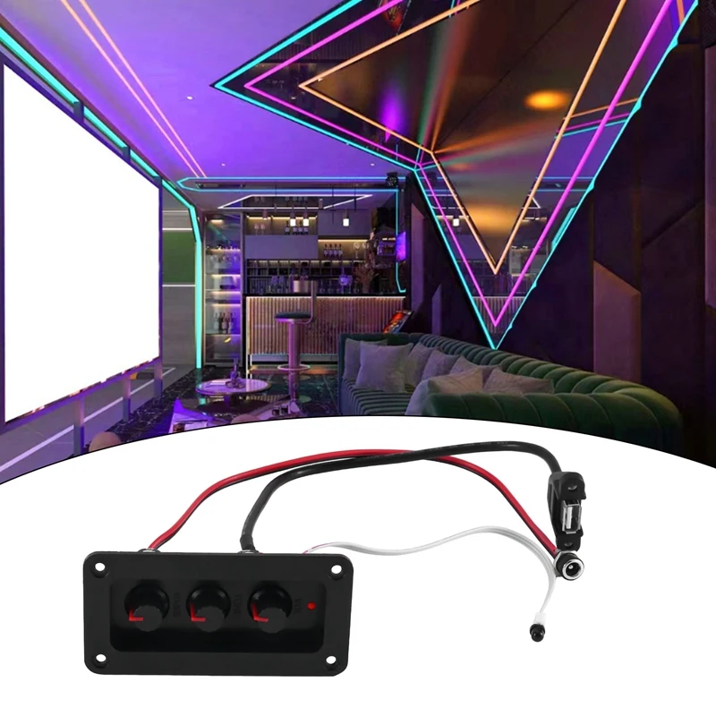 2x25w + 50w 2.1 canais bluetooth 5.0 subwoofer classe d kit placa amplificador de áudio com dc fêmea + cabo usb + controle remoto