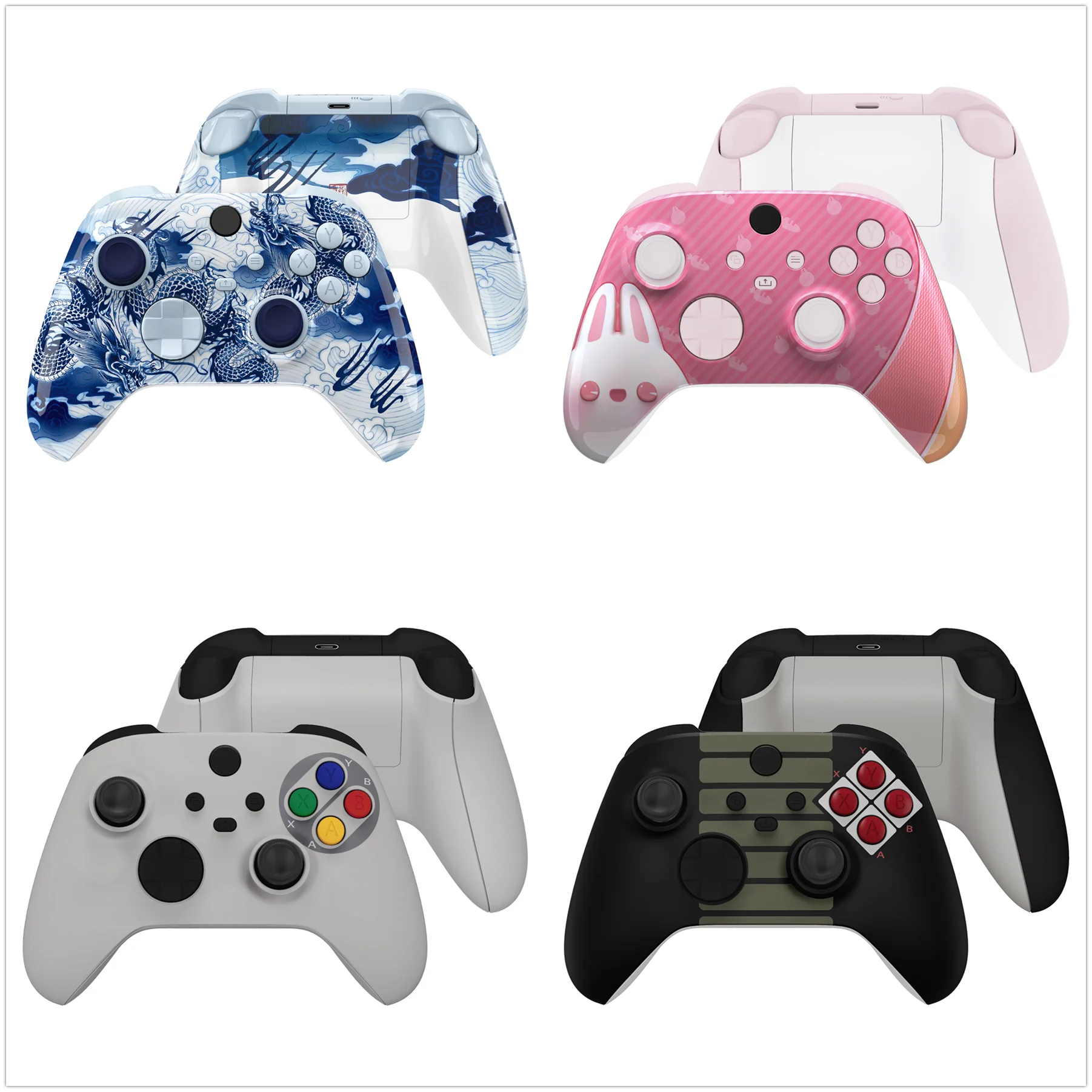 

eXtremeRate Full Set Housing Shell Buttons for for Xbox Core Wireless Controller, Side Front Back Plate Cover - Easter Rabbit