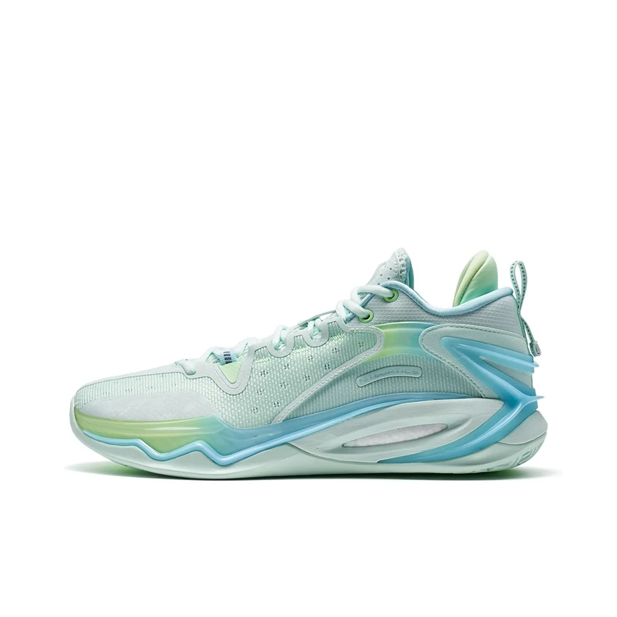 XTEP Light Attack 2 V3 Slip Resistant Slip Resistant Low top Basketball Shoes Men's Green Blue 876119120010/