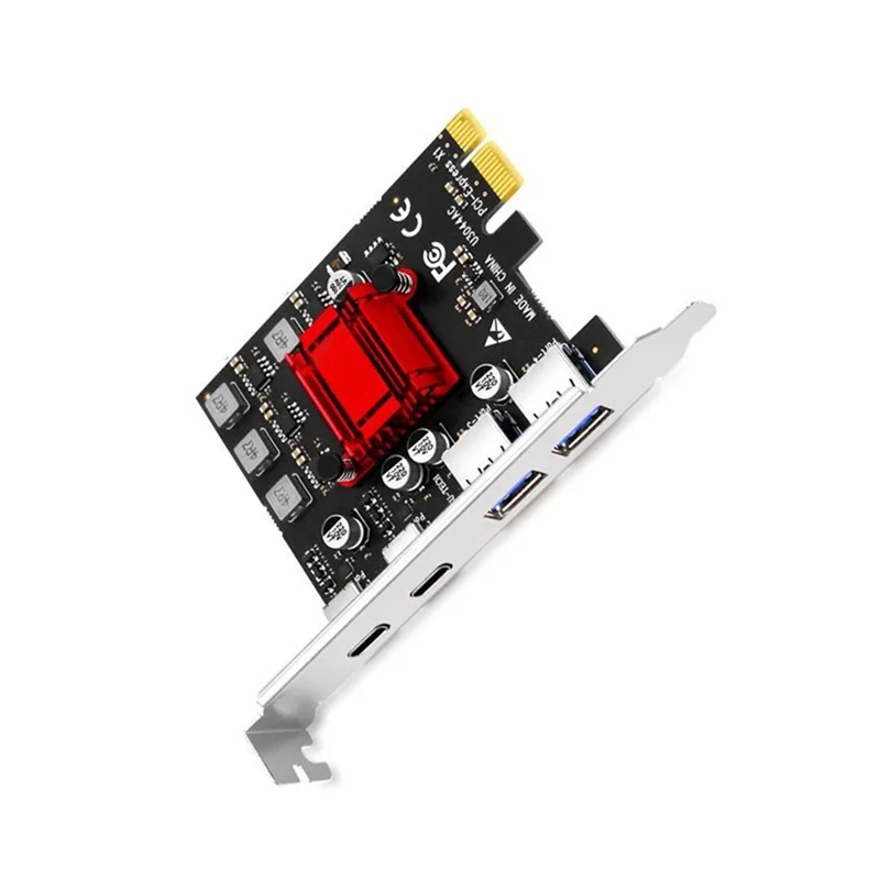 New--PCIE Expansion Card PCIE To 2 Port USB3.2 Gen1 Type-C + 2 Port USB3.2 Gen1 Type-A Expansion Card Adapter For Desktop PC