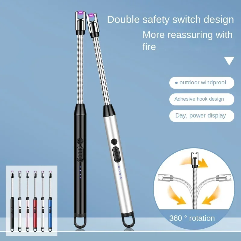 Hot Touch accendino ad arco a impulsi senza fiamma tipo-C fornello a Gas ricaricabile stufa infuocata pistola di accensione a Gas naturale accessori