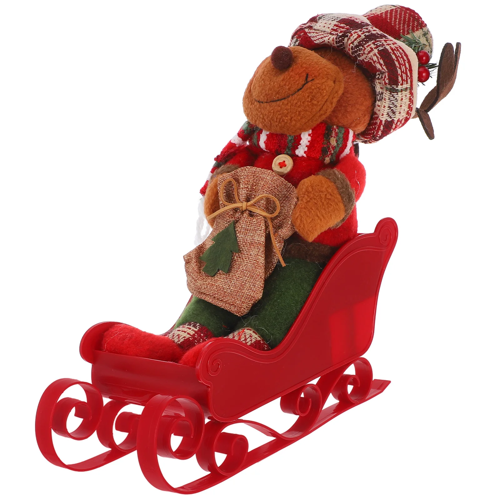 

Sleigh Christmas Decor Construction Plastic Cloth Festive Design Joyful Mall Decoration