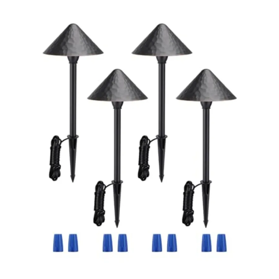 

LED Landscape Path Light 3W 147LM 12-24V AC/DC ETL CRI90+ Wired Outdoor LED Walkway Light Unique Vintage en Edge Aluminum Const