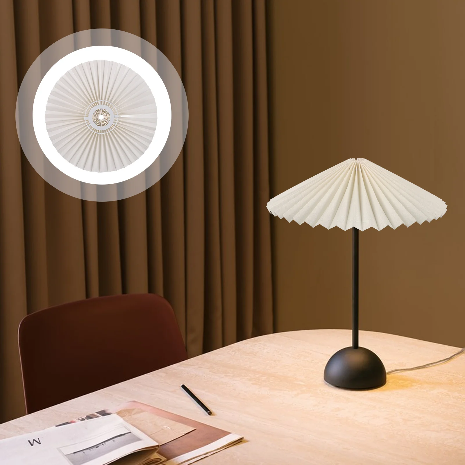 

Umbrella Lamp Shade Cloth Table Lamp Cover Replacement For Bedside Desk Floor Light Fabric Shade Household Indoor Lighting