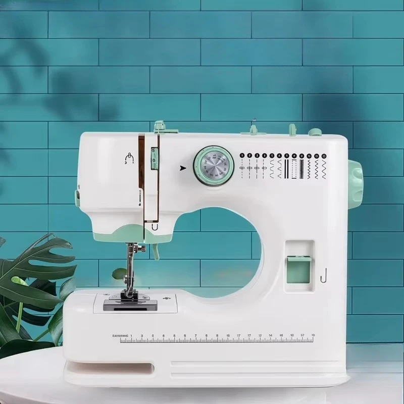 RUTI portable Sewing Machine for Beginners with 12 Stitches Pattern LED Light Pedal Double Thread Sewing Kits  Plugged In 220V