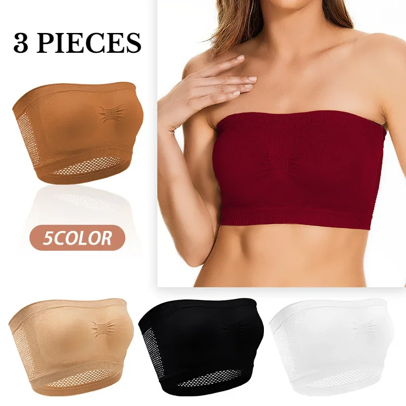 

S-6XL Hollow Bra Top Women Seamless Strapless Invisible Brassiere Female Breathable Yoga Sport Lingerie Ladies Bustier Underwear