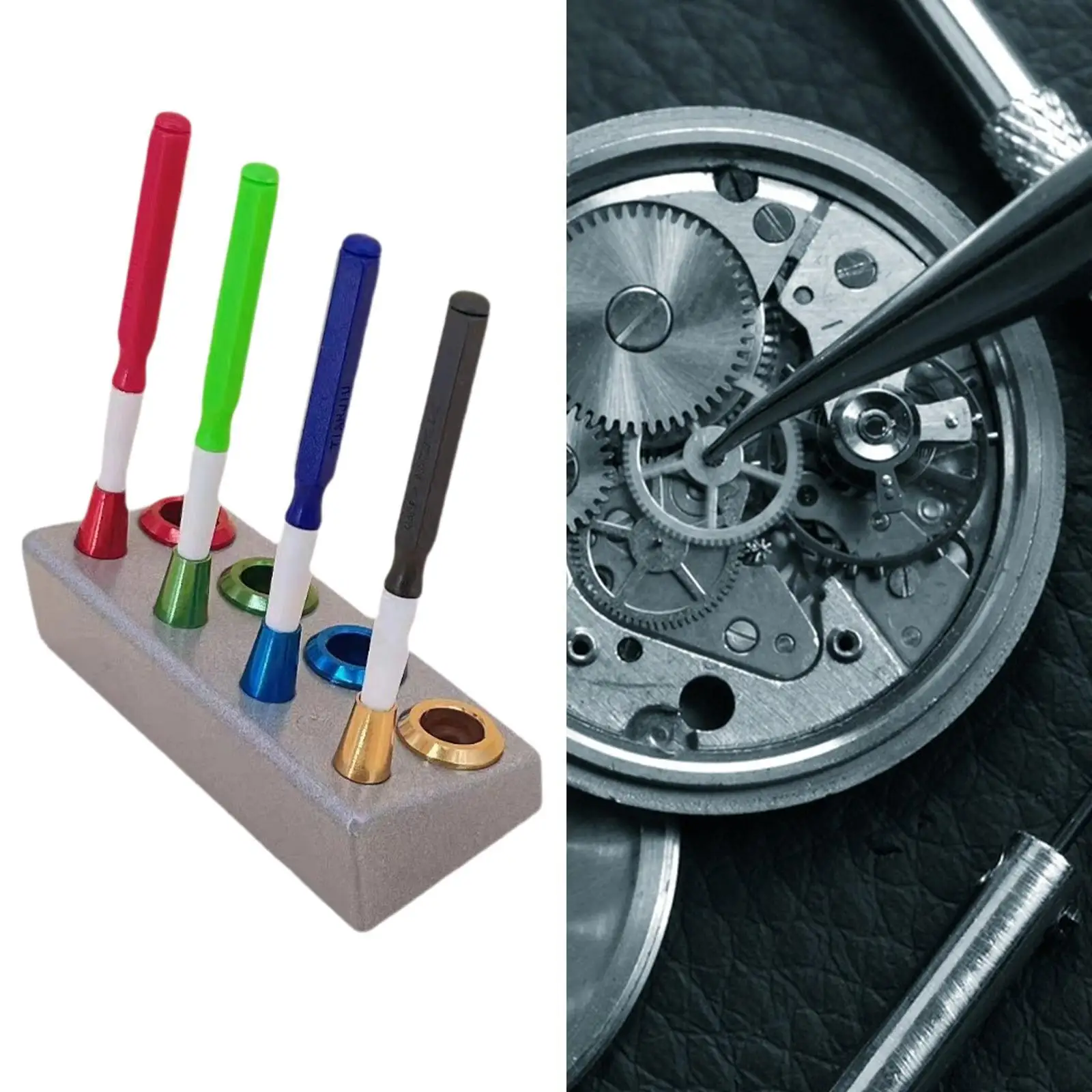 

Watch Repair Oiler Kit 4 Oil Cup and Pen Metal Watch Clock Repair Tool Oiling Service Tool Professional Watchmaker Repair Tool