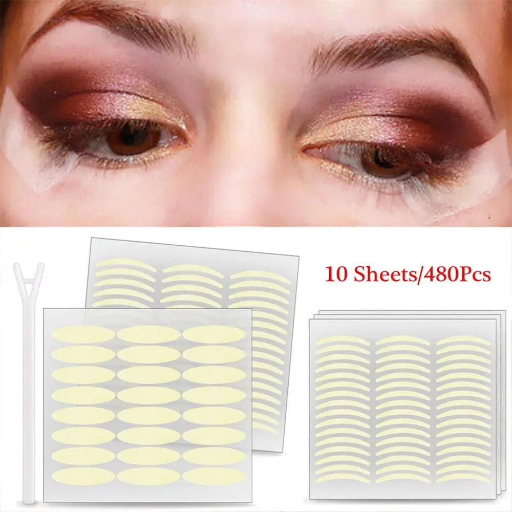 ملصقات جفن لاصقة مزدوجة الجانب من الألياف غير المرئية ، أشرطة عين شفافة ، صوفي