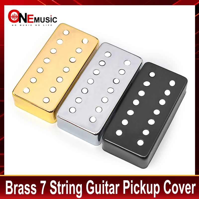 Brass 7 String Electric Guitar Pickup Humbucker Cover 80*39mm - Chrome - Black - Gold for Choose