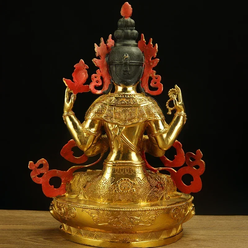 Statue de Bouddha Avalokitesvara, Mère Bodhisattva, faite à la main, 7 pouces, statue authentique de la Compassion pour la méditation, décoration de la maison