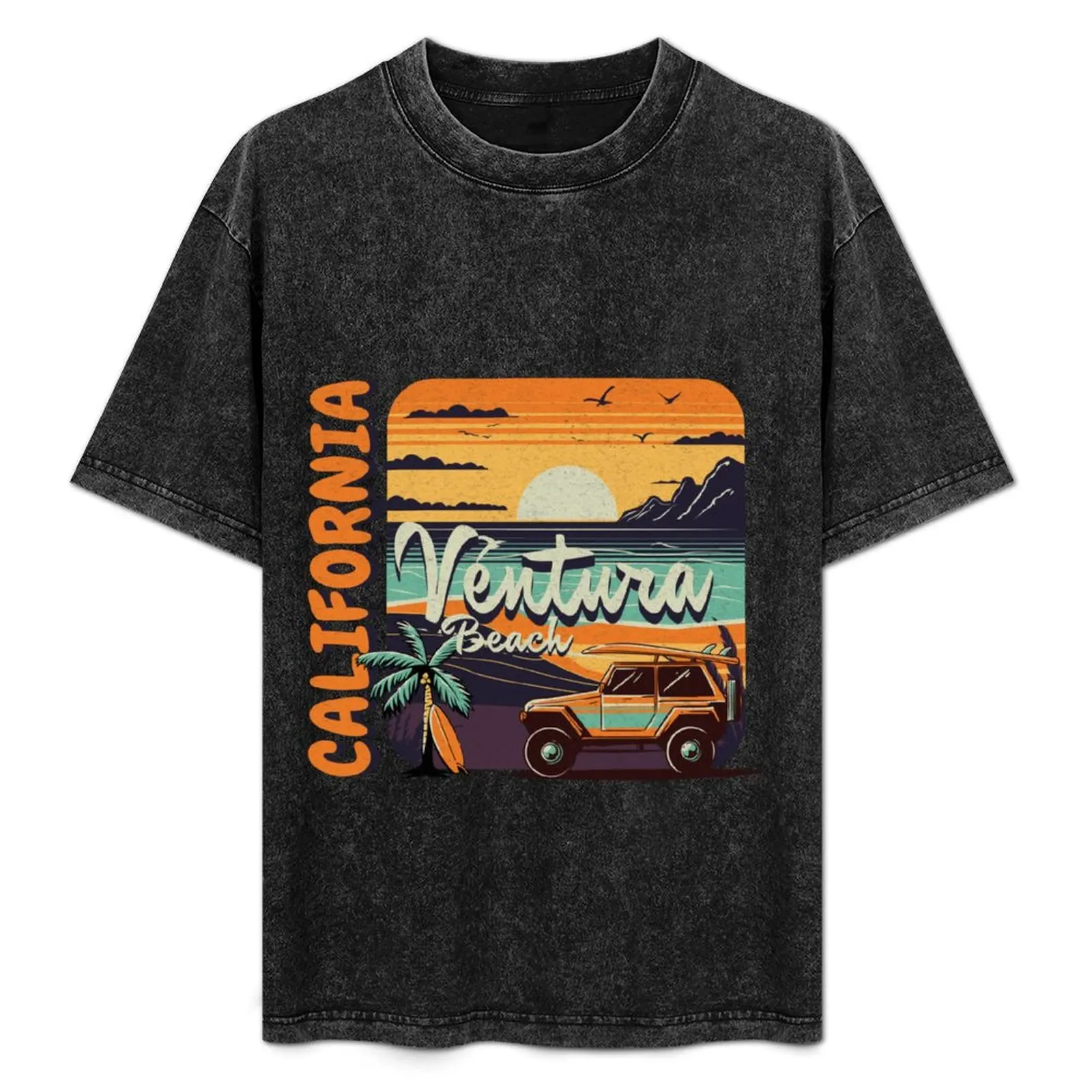 Ventura Beach Ventura California Vintage Style T-Shirt Quick Dry Training Short Sleeve Tee