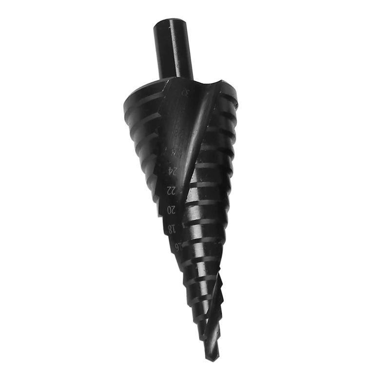 Conjunto de brocas passo cobalto HSS, alta velocidade de nitrogênio, espiral de aço para cone, cortador de haste triplo, 4-32mm, 6 peças