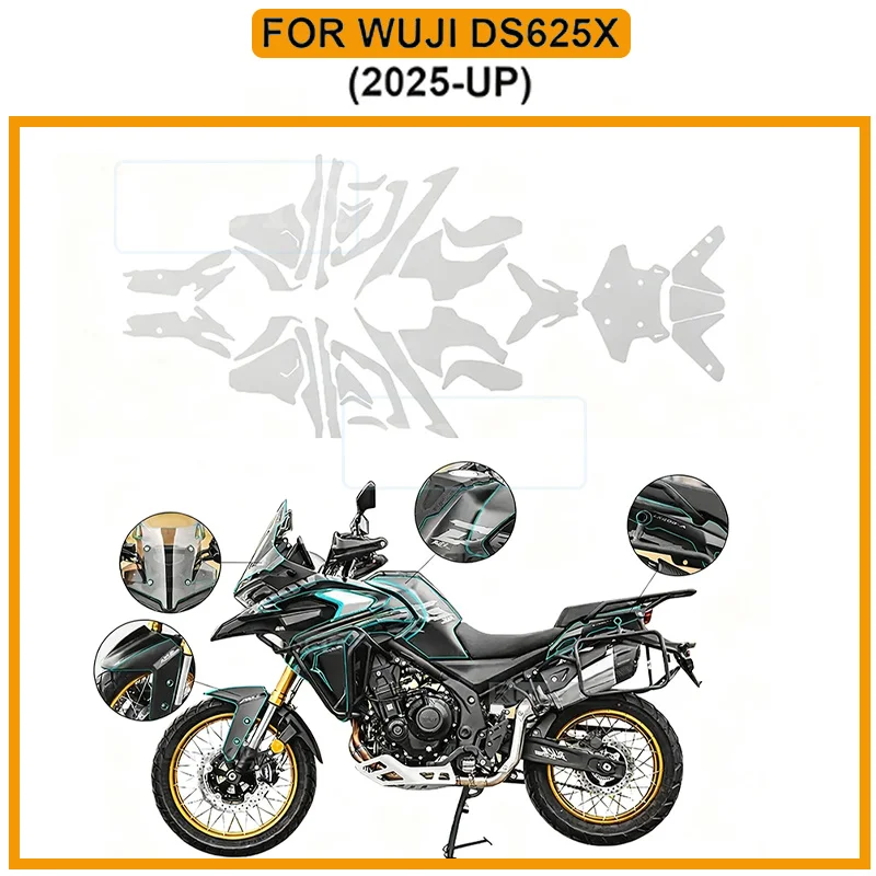 

For WUJI DS625X 2025 Motorcycle PPF Protective Film TPU Invisible Car Cover for Voge DS625X Parts