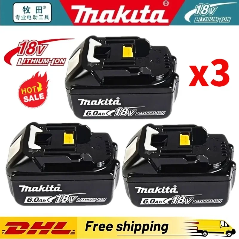 

100%Original Makita 18V 3.0/5.0/6.0Ah Li-Ion Battery For for Makita BL1830 BL1815 BL1860 BL1840 Replacement Power Tool Battery