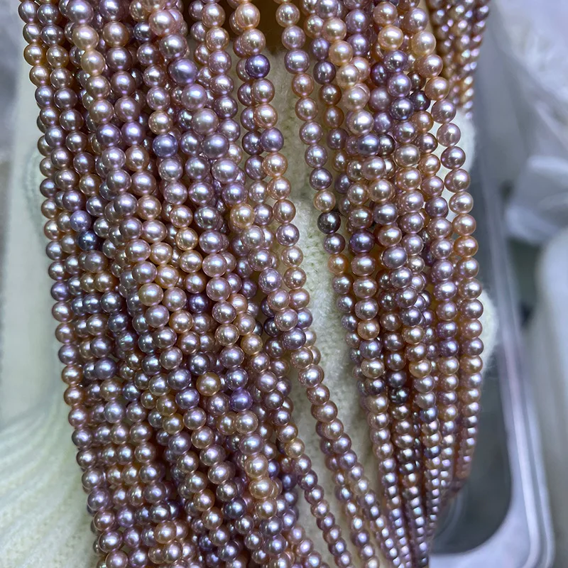 AAAA Natural Freshwater Pearl Nearround Candy-Color Pearl 2-3mm For Jewelry Making DIY Accessory Handicraft Supplies