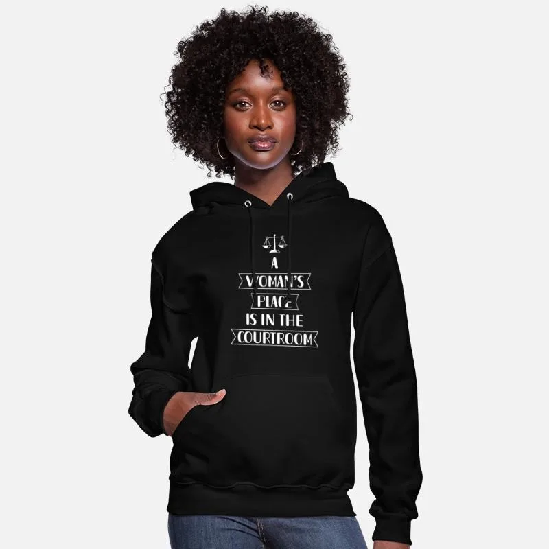 

Autumn and Winter "Women in Law Empowerment" Feminist - Trendy Cotton Hoodie, Stylish Equality - Statement Sweatshirt