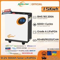 jsdsolar 48V 300Ah Mobile LiFePO4 Battery 15KWh Solar Battery with BMS 6000+ Cycle Parallel CAN BUS RS485 for Solar Power System